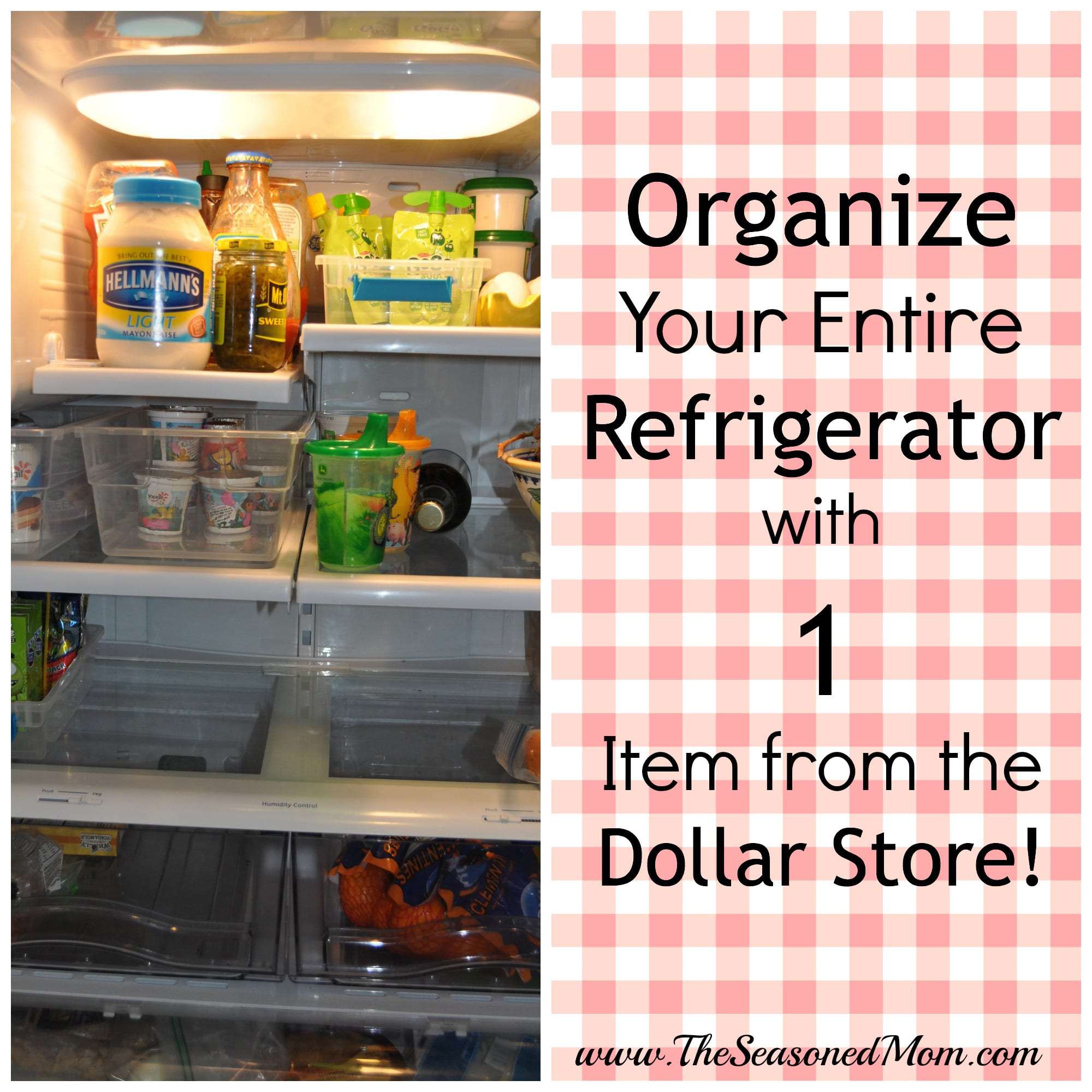 Dollar Store Refrigerator Makeover - The Domestic