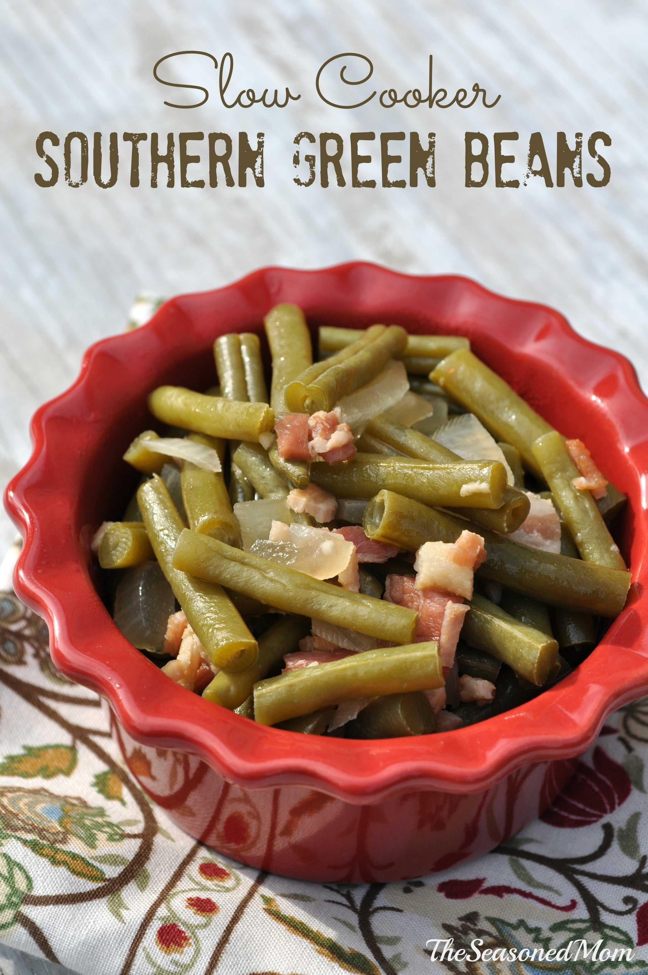 Slow Cooker Southern Green Beans - The Seasoned Mom