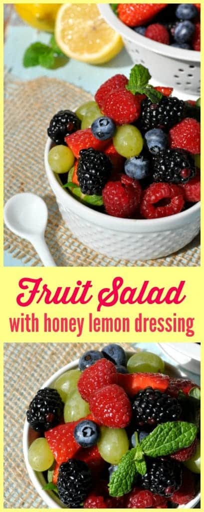Fruit Salad with Honey Lemon Dressing