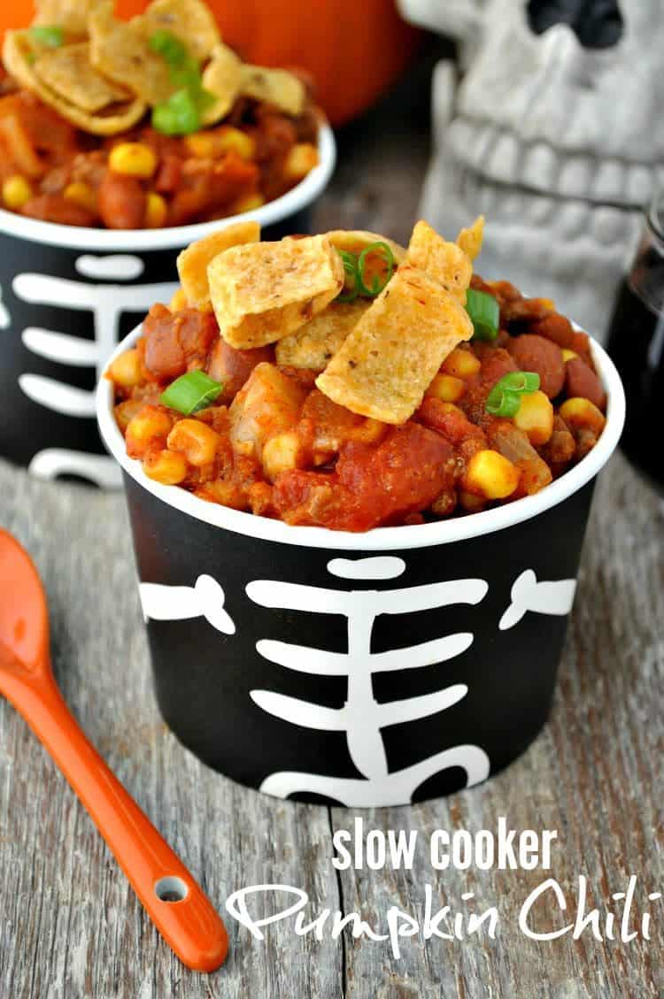 Slow Cooker Pumpkin Chili + Halloween Party Ideas for Adults - The ...