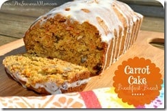 Carrot Cake Breakfast Bread with Cream Cheese Glaze