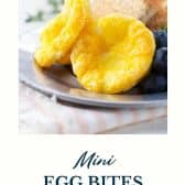 3-ingredient mini egg bites with cheese and text title at the bottom.