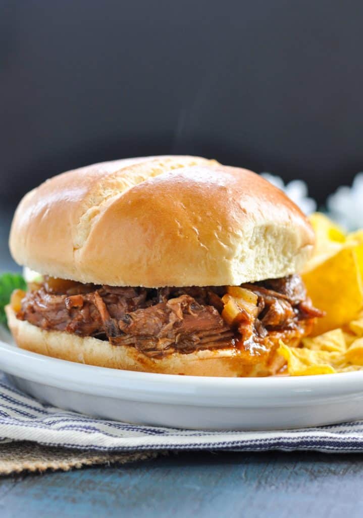 Slow Cooker Beef Barbecue Sandwiches The Seasoned Mom