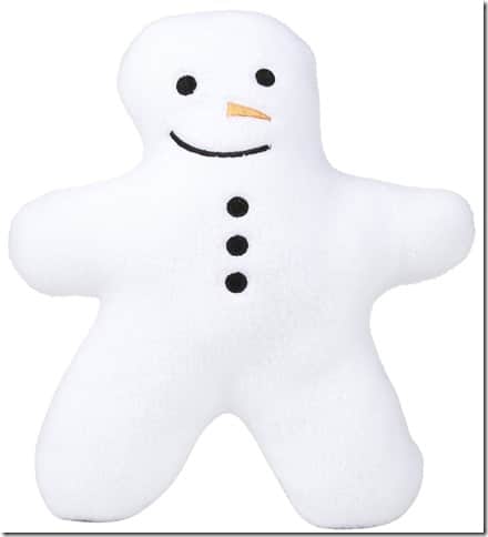 snowman dog toy