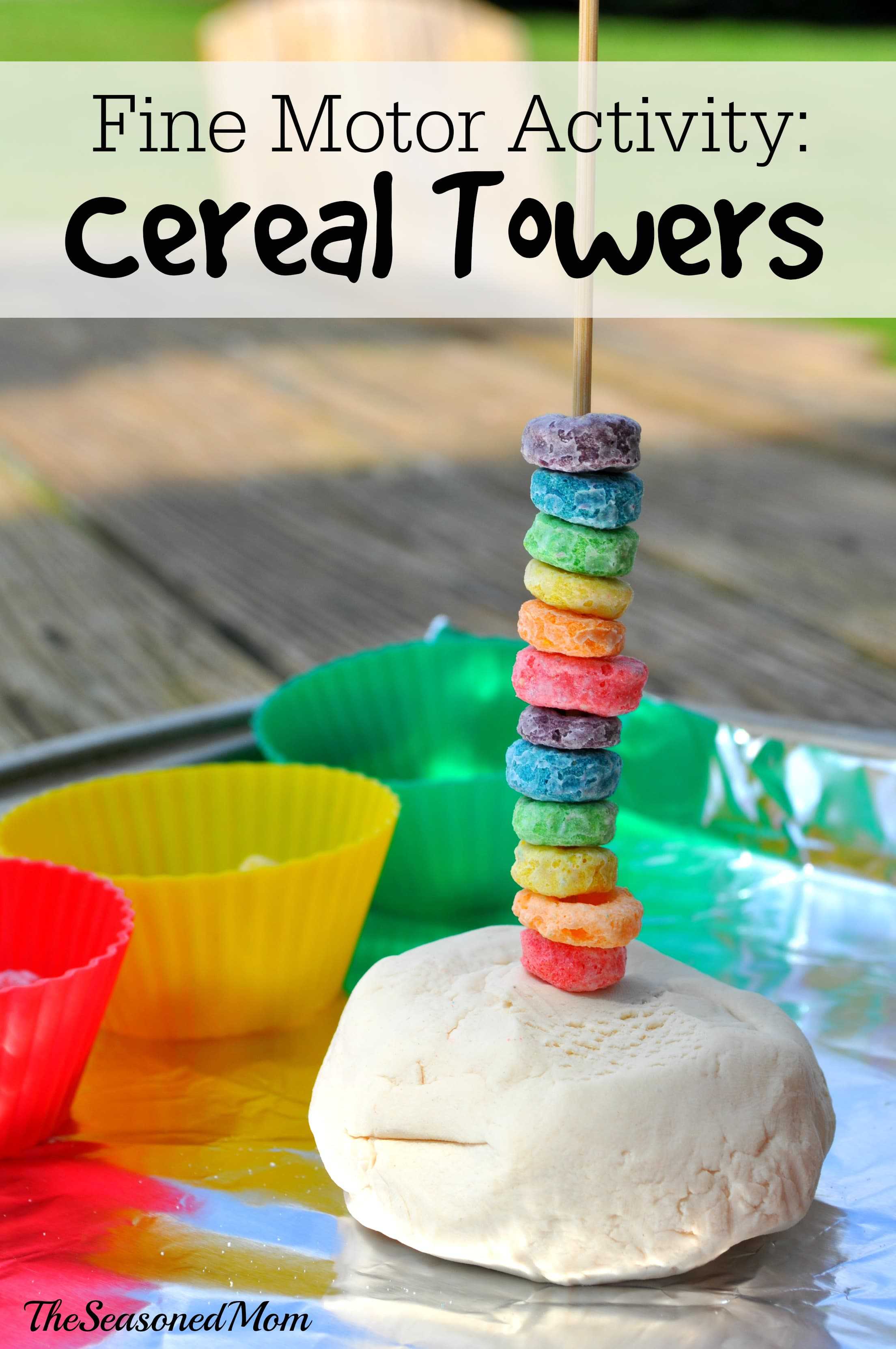 Fine Motor Activity Cereal Towers
