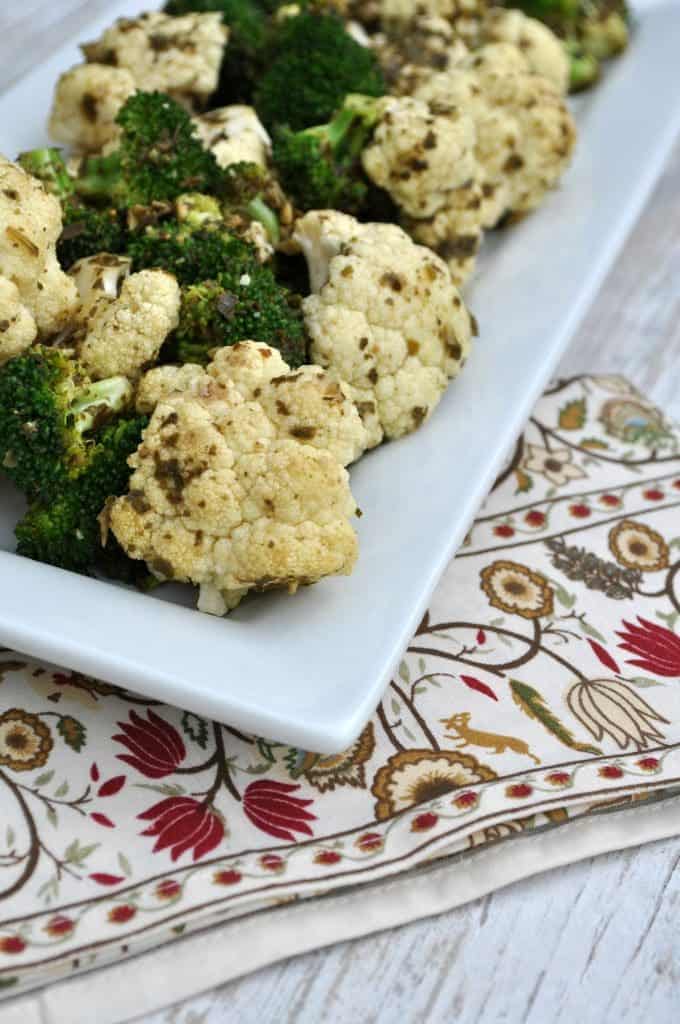 Oven-Roasted Pesto Broccoli and Cauliflower 3