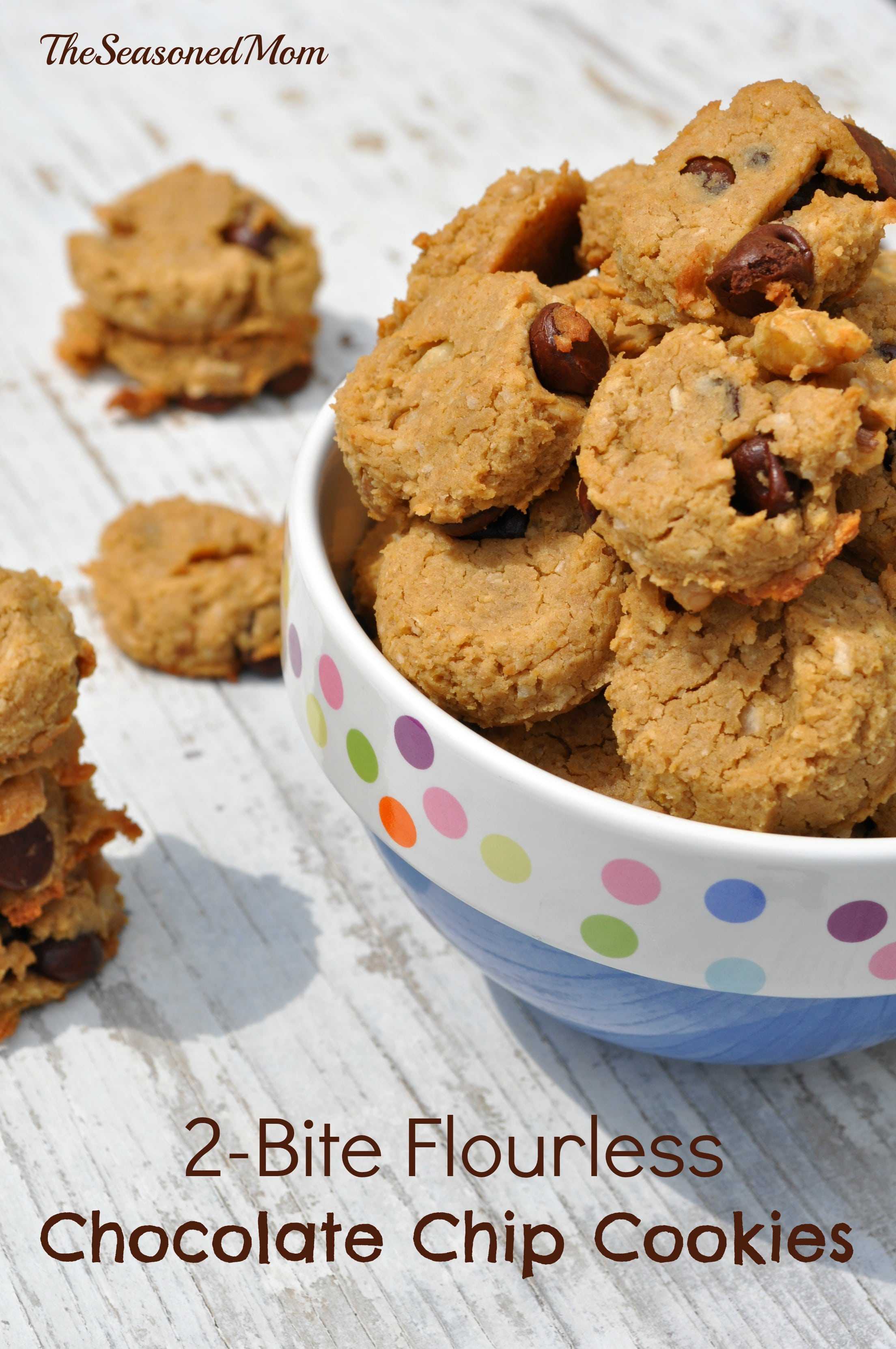 2Bite Flourless Chocolate Chip Cookies The Seasoned Mom