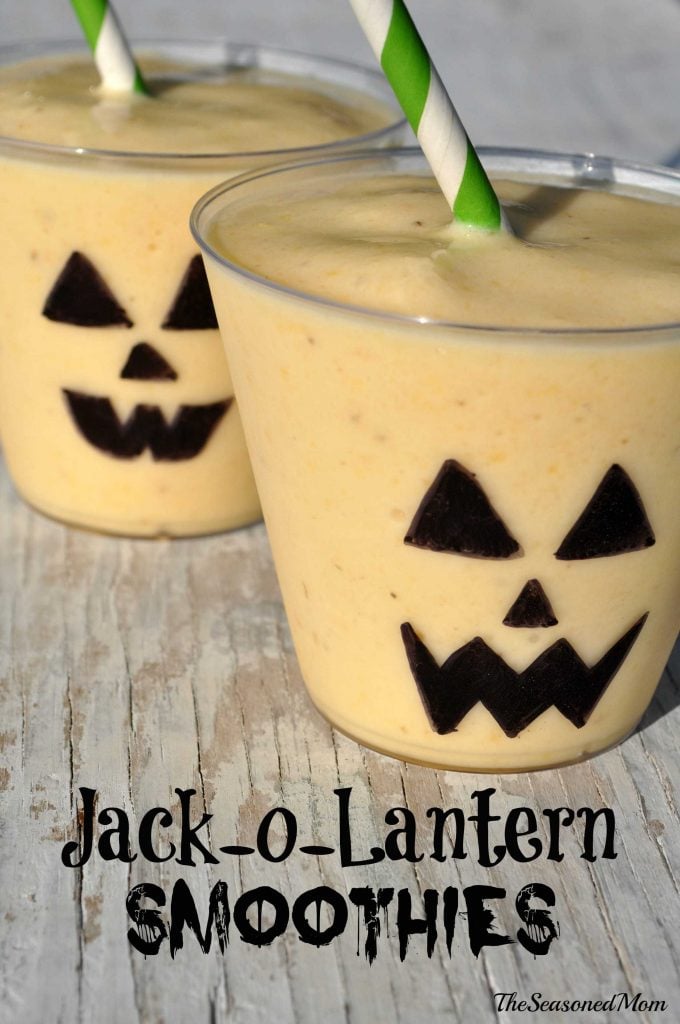 Jack o lantern smoothies
