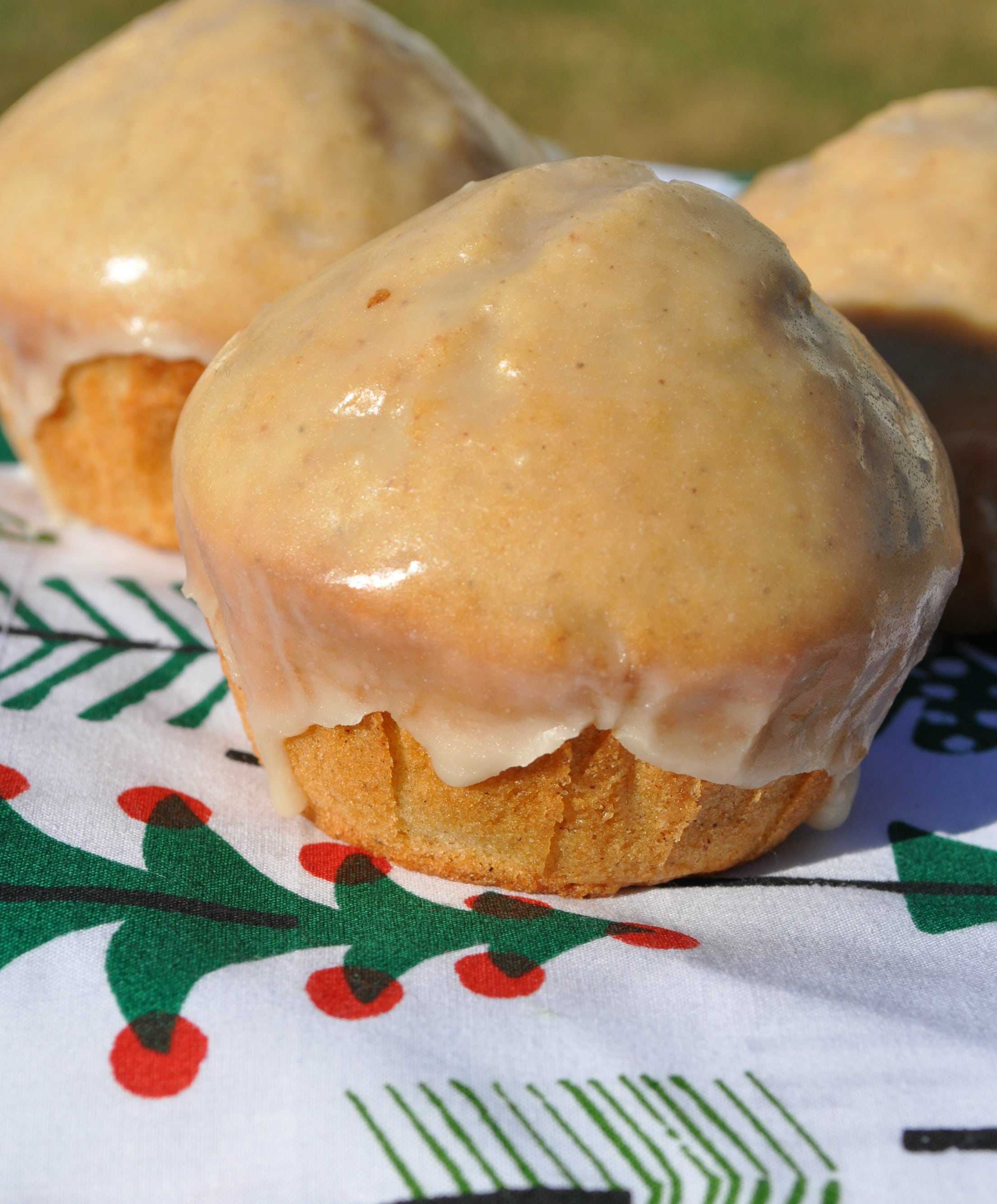 Glazed Eggnog Donut Muffins are an easy make-ahead breakfast or brunch to celebrate the Christmas season. Perfect with coffee!