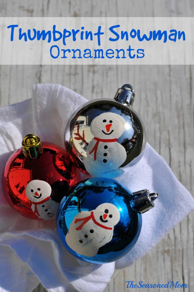 Thumbprint Snowman Ornaments