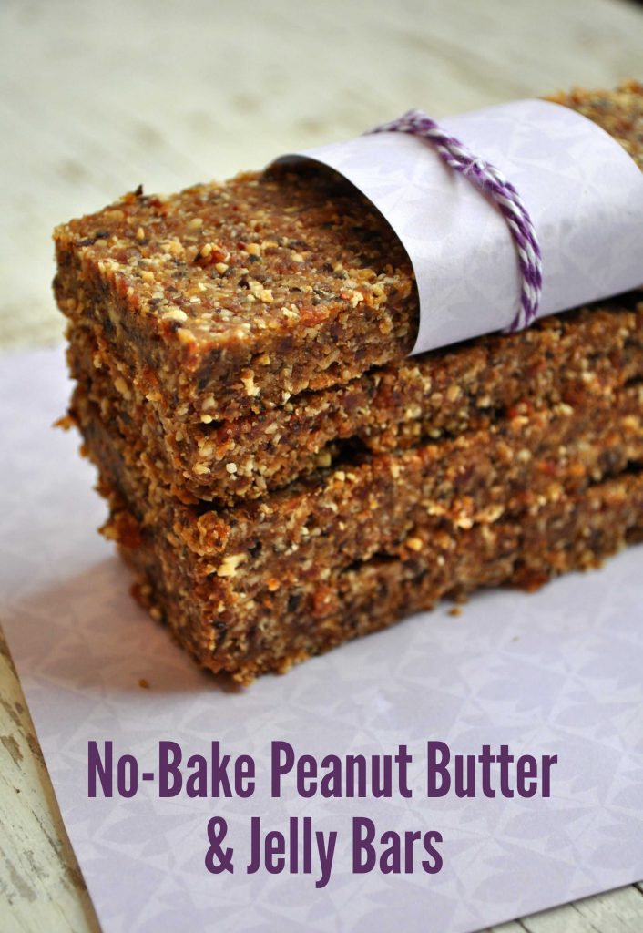 No Bake Peanut Butter and Jelly Bars 5