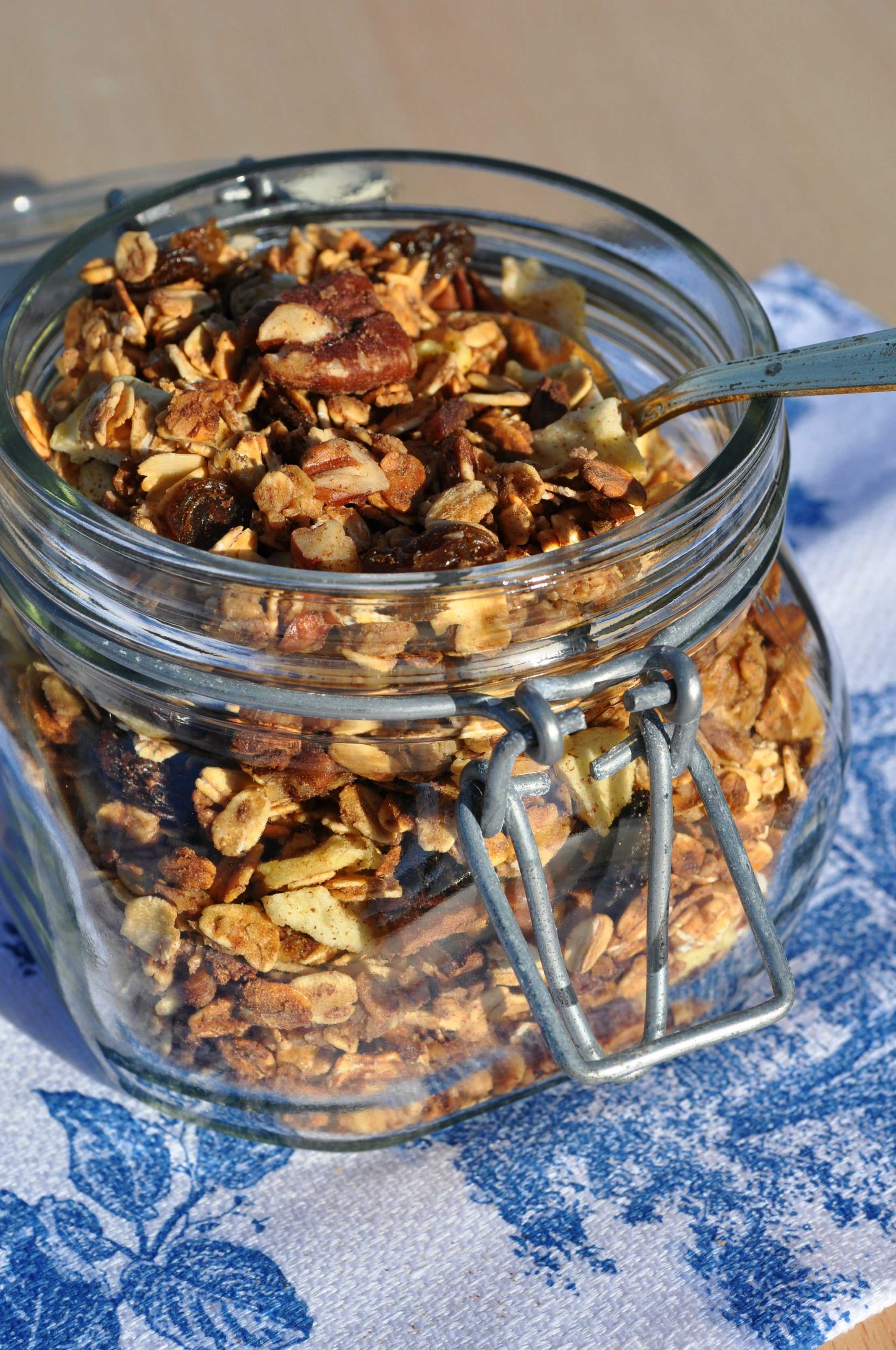 Slow Cooker Granola with Spoon