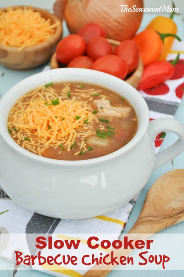 Slow Cooker Barbecue Chicken Soup The Seasoned Mom