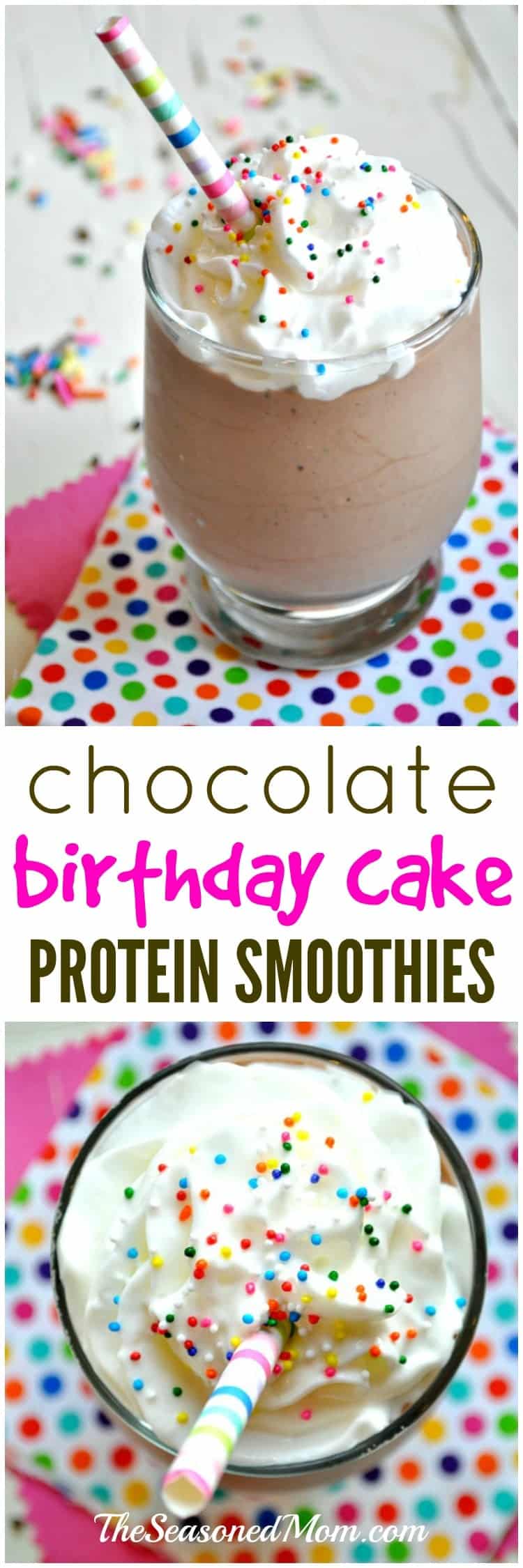 Chocolate Birthday Cake Protein Smoothies