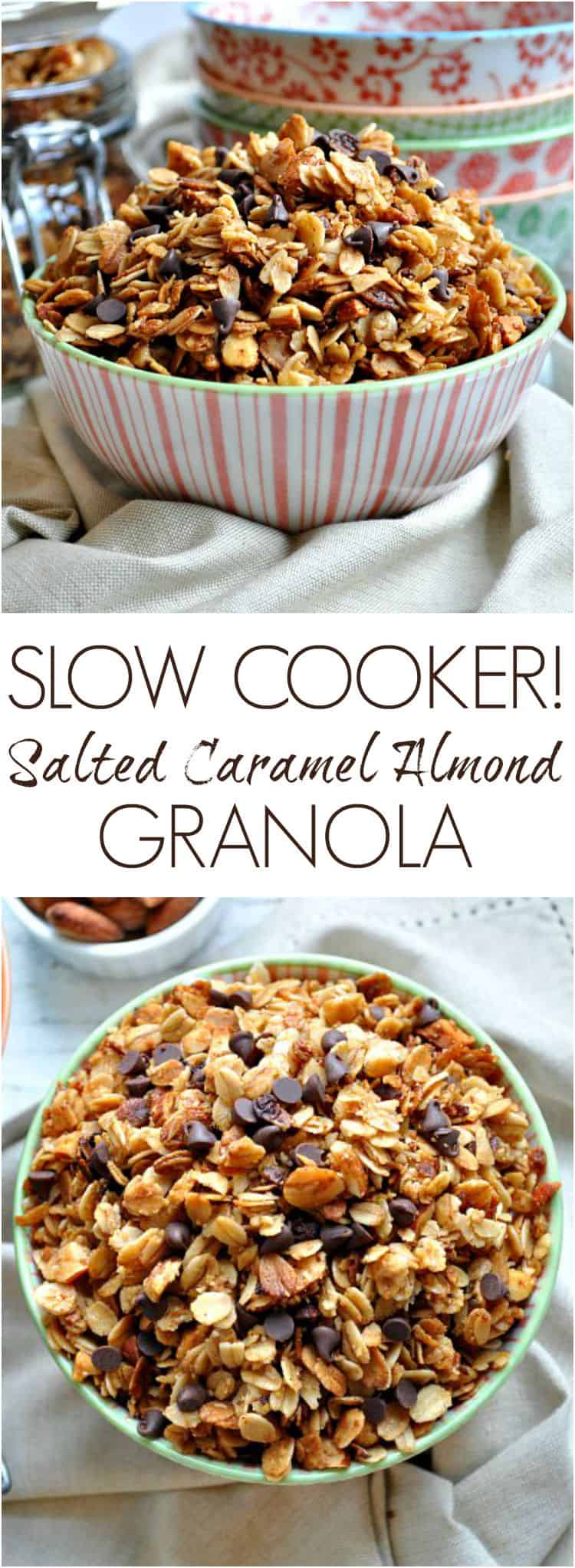 Slow Cooker Salted Caramel Almond Granola