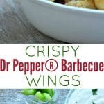 A collage image of Dr Pepper barbecue wings