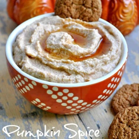 Pumpkin spice whipped ricotta in a small bowl