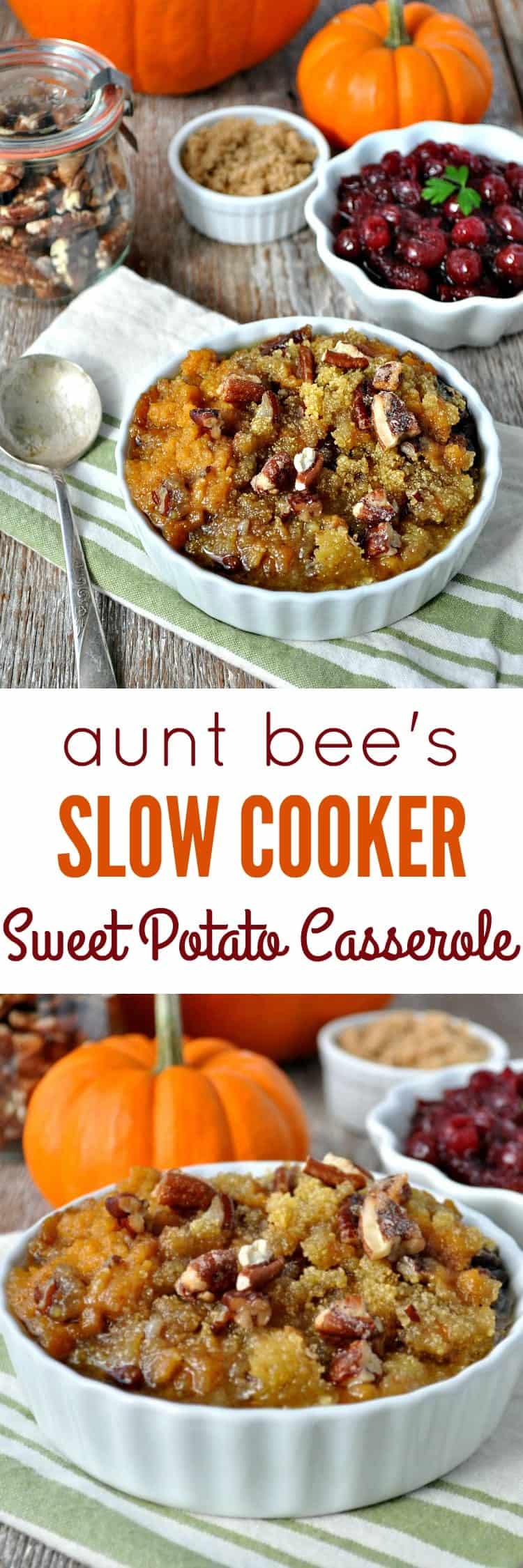 Aunt Bee's Slow Cooker Sweet Potato Casserole