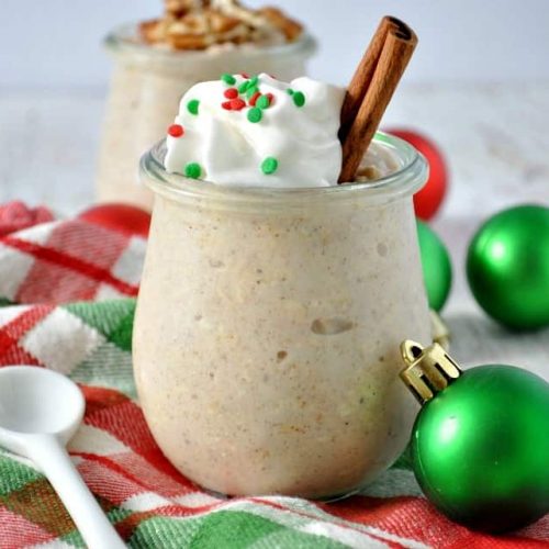 HighProtein Eggnog Overnight Oats The Seasoned Mom