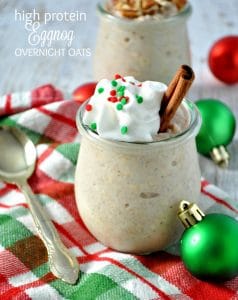 High-Protein Eggnog Overnight Oats - The Seasoned Mom