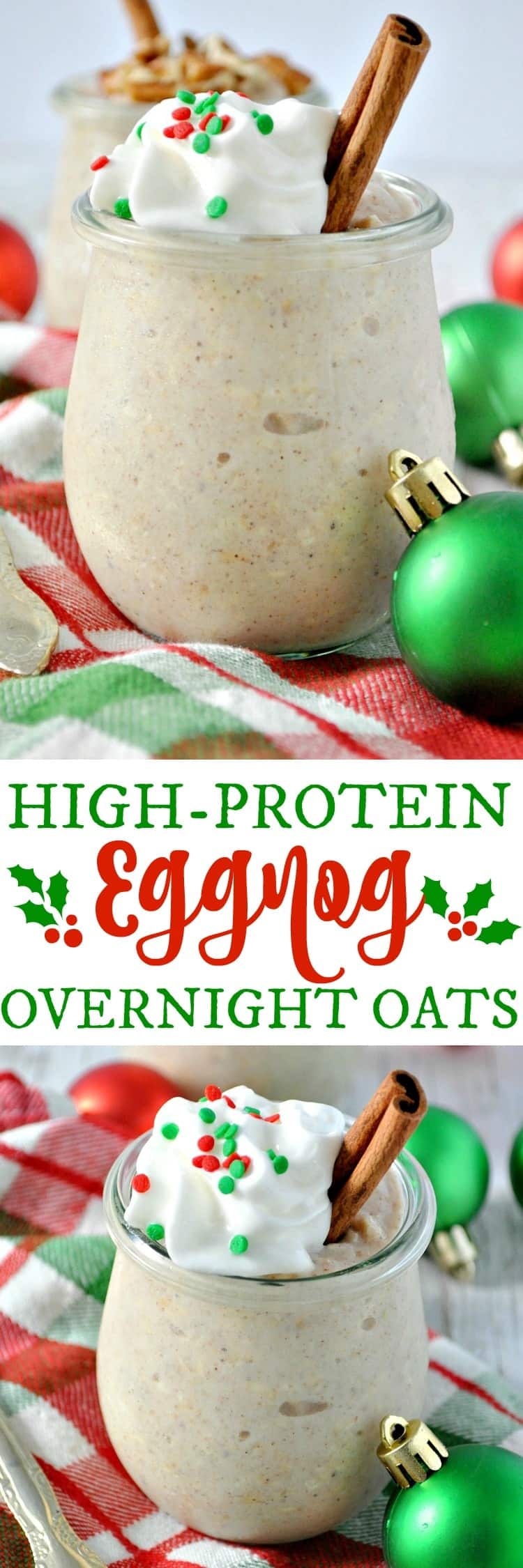 HighProtein Eggnog Overnight Oats The Seasoned Mom