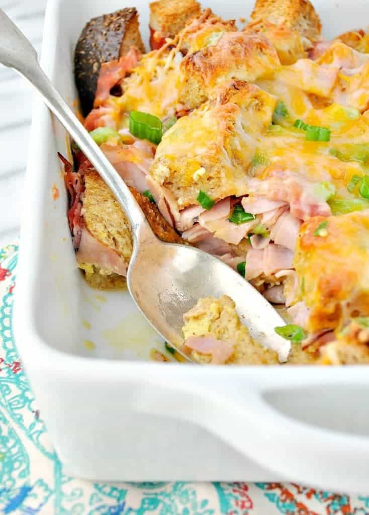 Easy Breakfast Strata with Ham and Cheese The Seasoned Mom