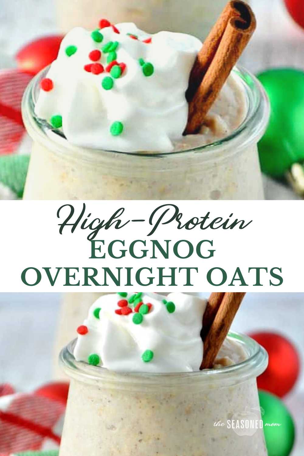HighProtein Eggnog Overnight Oats The Seasoned Mom