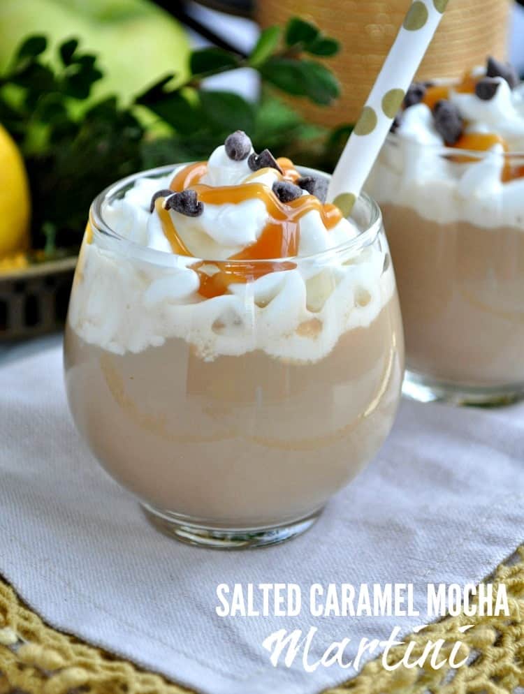 Celebrate this season with a Salted Caramel Mocha Martini! It's a simple and delicious cocktail for any special occasion!