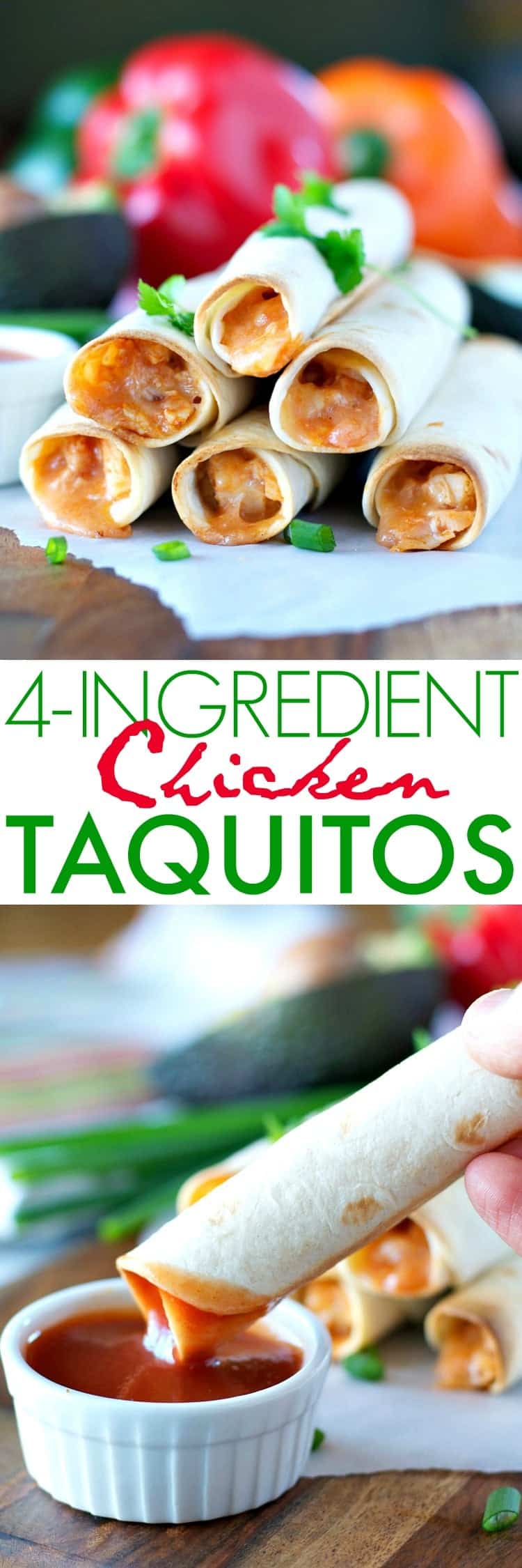 4Ingredient Chicken Taquitos The Seasoned Mom
