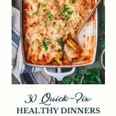 30 quick fix healthy dinners with text title at the bottom.