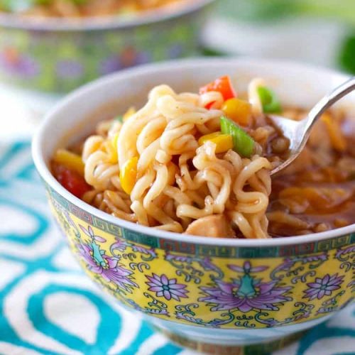 Barbecue Chicken Ramen Noodles The Seasoned Mom