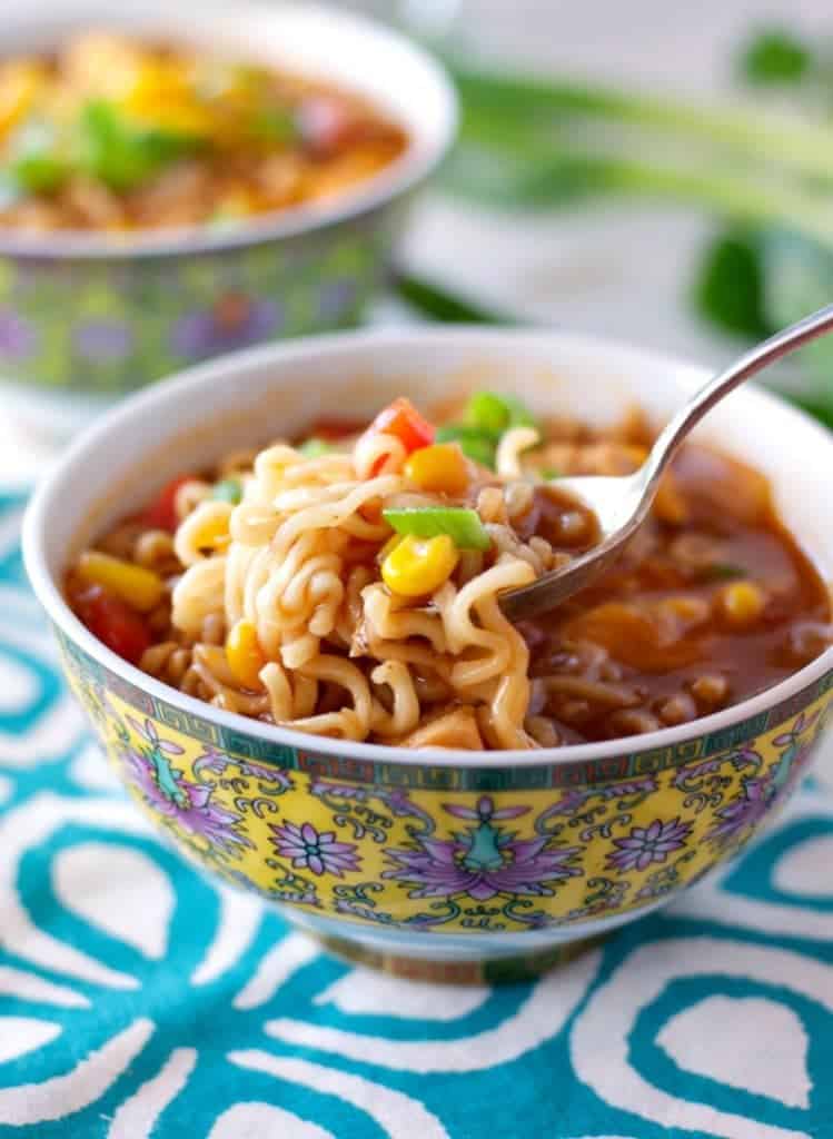 Barbecue Chicken Ramen Noodles The Seasoned Mom