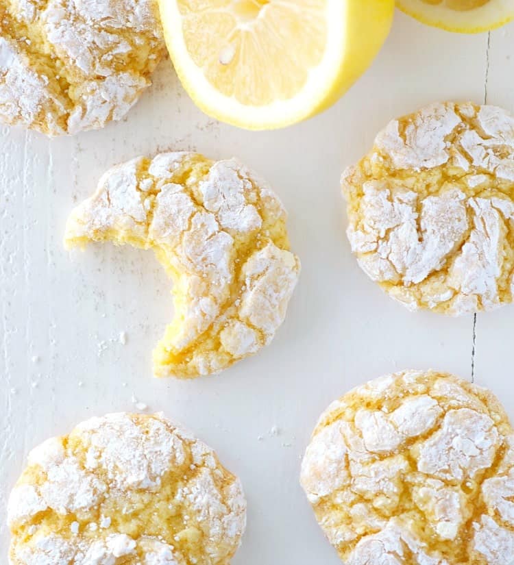 These lemon cake mix cookies are soft and chewy!