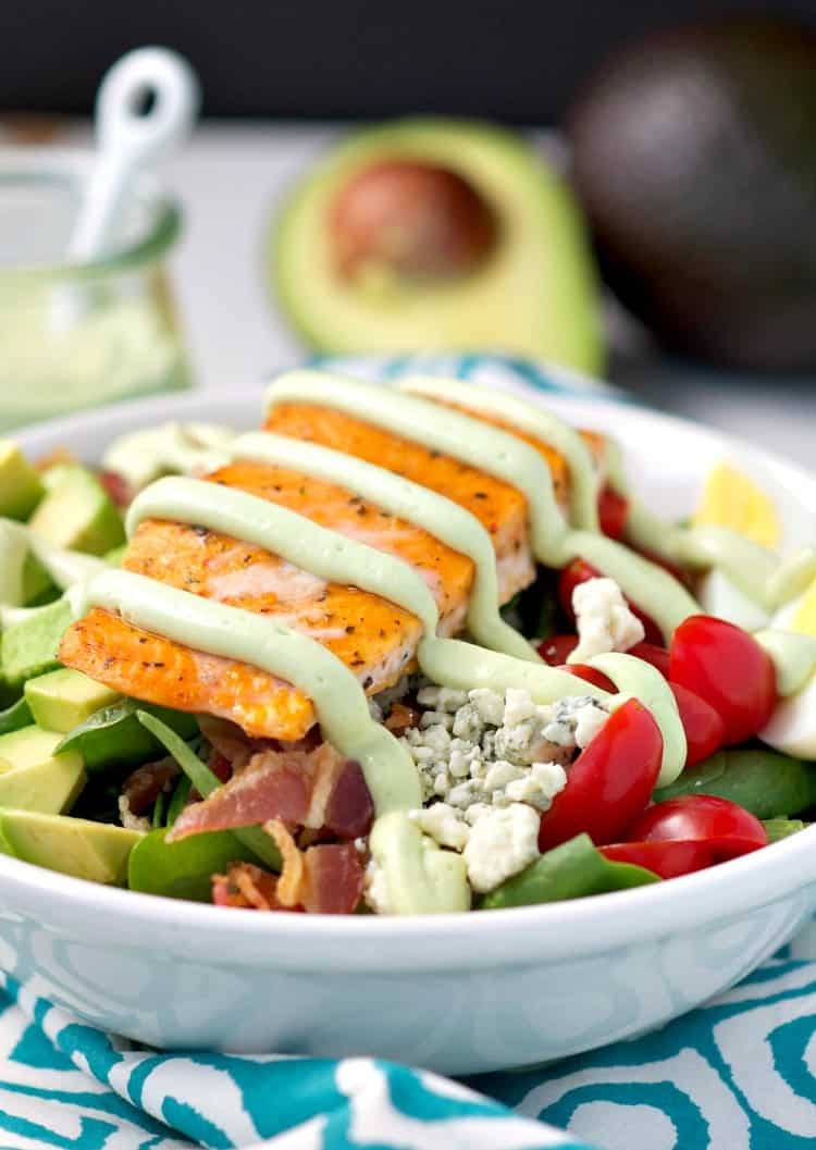 Salmon Cobb Salad with Light Avocado Dressing 6