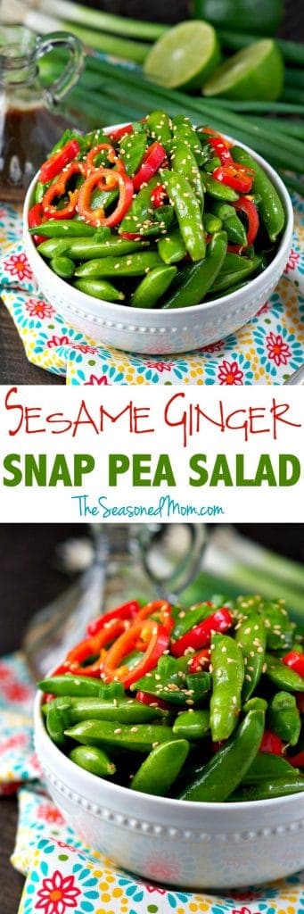 Sesame Ginger Snap Pea Salad - The Seasoned Mom