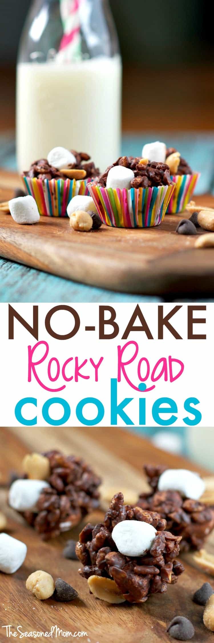 Another family favorite dessert inspired by Aunt Bee's classic recipe box, these 5-Ingredient No Bake Rocky Road Cookies are a delicious 10-minute treat to beat the heat! Loaded with chocolate, peanuts, marshmallows, and Rice Krispies, this is a simple and easy way to satisfy your taste for salty-and-sweet!