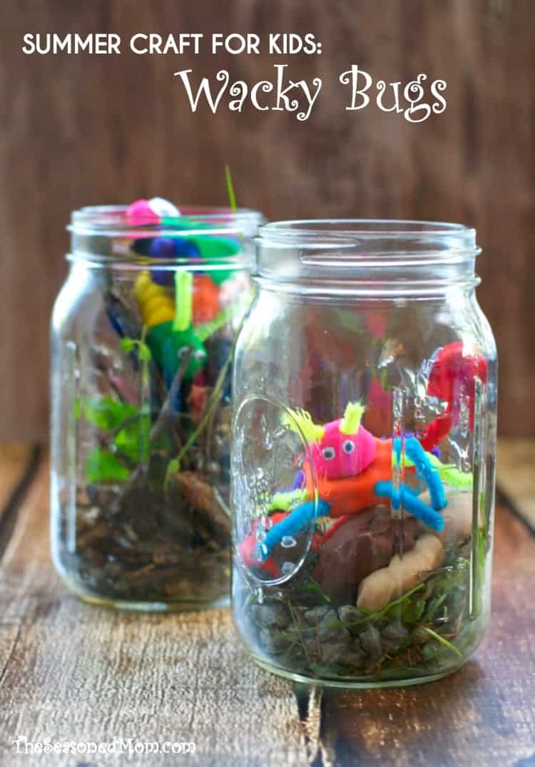 Wacky Bugs are a fun, easy, and clean Summer Craft for Kids!