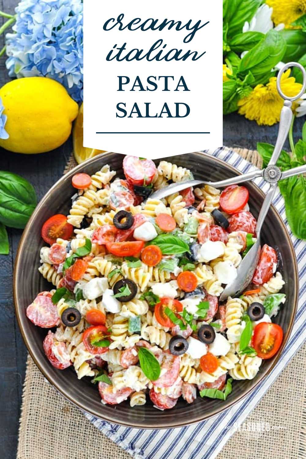 Creamy Pasta Salad Recipe - The Seasoned Mom