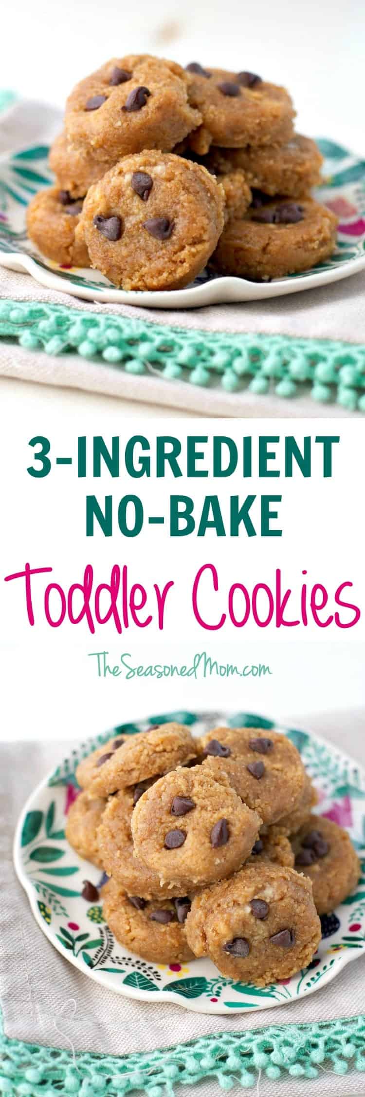 With just graham crackers, banana, and peanut butter, these 3-Ingredient No Bake Toddler Cookies are a perfect make-ahead option for lunch boxes, picnics, and summer travel.
