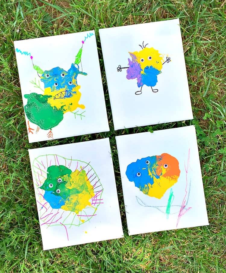 Let your kids' imaginations run wild with this Easy Art Activity for Kids: Blow Paint Monsters! 