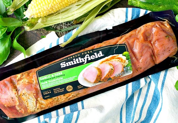 Package of Smithfield Garlic and Herb Pork Tenderloin