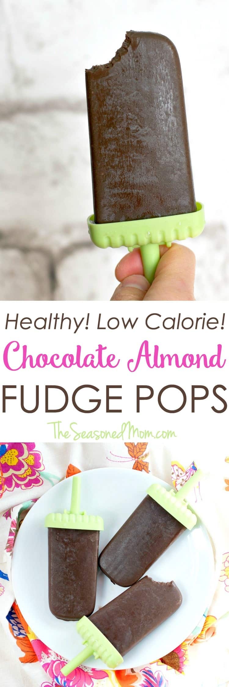 Rich, creamy, chocolatey...and good for you? That's right! These Healthy Chocolate Almond Fudge Pops are an easy, low-calorie, clean eating snack or dessert that will power you through the summer!