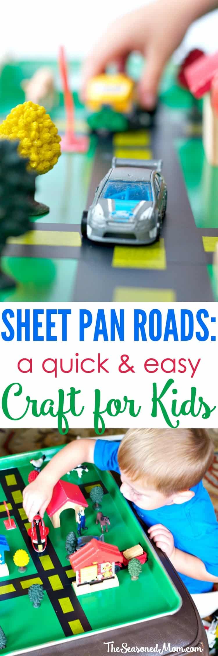 Sheet Pan Roads are an easy Homemade Gift for Kids!