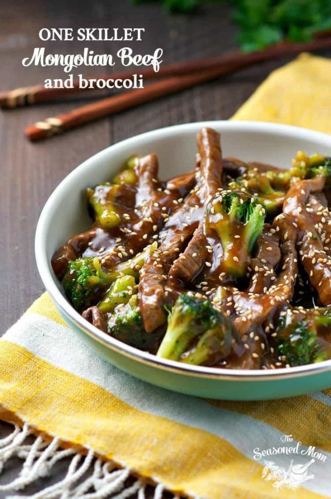 OneSkillet Mongolian Beef and Broccoli The Seasoned Mom