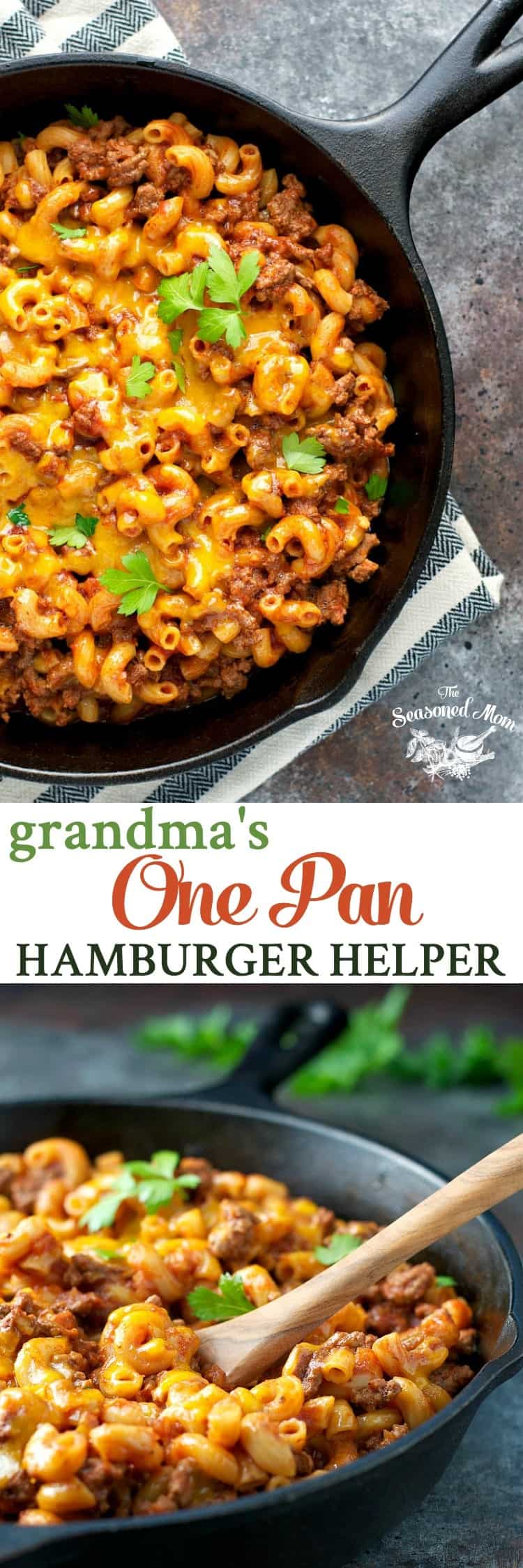Grandma's One Pan Hamburger Helper The Seasoned Mom