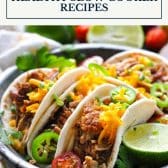 30 healthy slow cooker recipes with text title box at top.