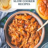 30 healthy slow cooker recipes with text title overlay.