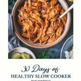 30 healthy slow cooker recipes with text title at the bottom.