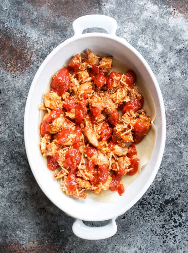Dump And Bake Italian Chicken Quesadillas