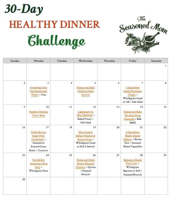 30-Day Healthy Dinner Challenge! Meal Prep Recipes | Meal Prep for the Week | Dinner Ideas | Dinner Recipes | Healthy Dinner Recipes | Healthy Recipes